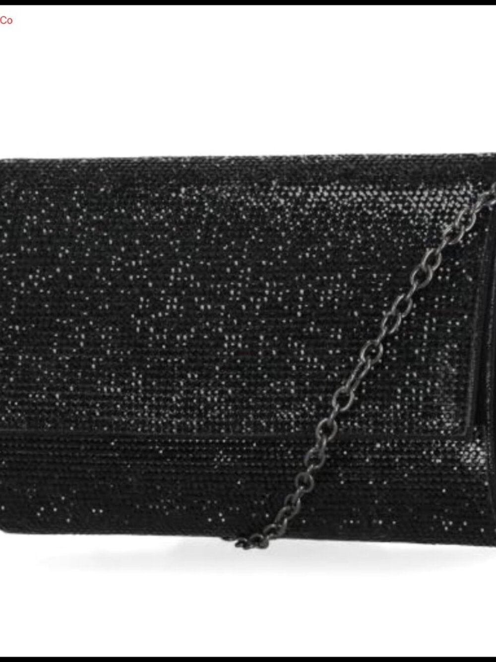 Alexis Pleated Flap Evening Clutch Crossbody Bag with Rhinestones